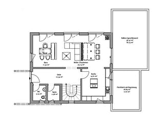 Fertighaus Musterhaus Seegarten von FischerHaus Schlüsselfertig ab 435784€, Satteldach-Klassiker Grundriss 1