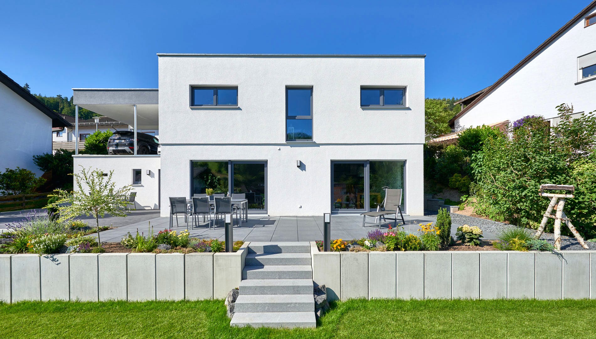 Fertighaus Haus Schneider von Fertighaus WEISS, Cubushaus Außenansicht 1