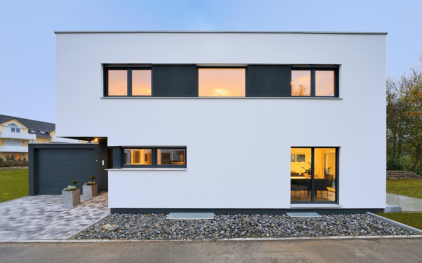 Fertighaus Haus Spöri von Fertighaus WEISS, Cubushaus Außenansicht 2