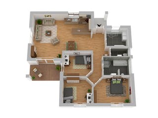 Massivhaus Burgdorf von FIBAV Massivhaus, Bungalow Grundriss 1