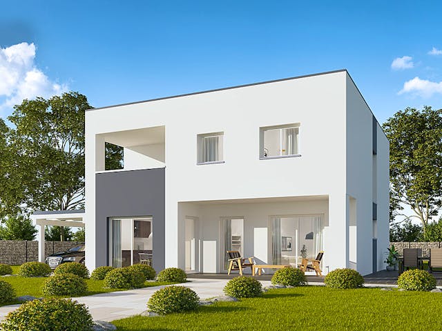 Massivhaus Stadtvilla Jena von FIBAV Massivhaus, Stadtvilla Außenansicht 1