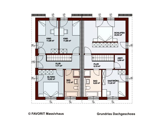Massivhaus Finesse 104 (inactive) von Favorit Massivhaus, Pultdachhaus Grundriss 2