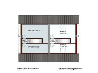 Massivhaus Finesse 107 von FAVORIT Massivhaus, Satteldach-Klassiker Grundriss 3