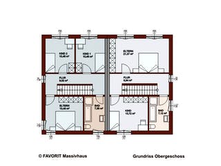 Massivhaus Finesse 107 von FAVORIT Massivhaus, Satteldach-Klassiker Grundriss 2