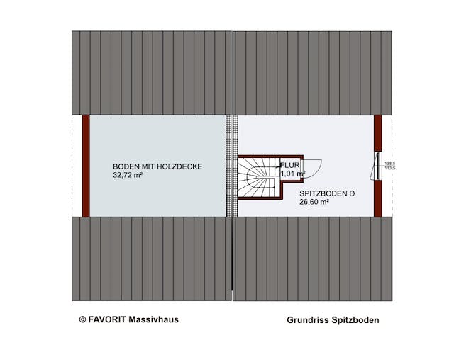 Massivhaus Finesse 129 von Favorit Massivhaus Schlüsselfertig ab 331260€, Satteldach-Klassiker Grundriss 3