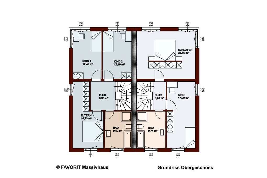 Massivhaus Finesse 166 edition von Favorit Massivhaus Schlüsselfertig ab 357140€, Cubushaus Grundriss 2