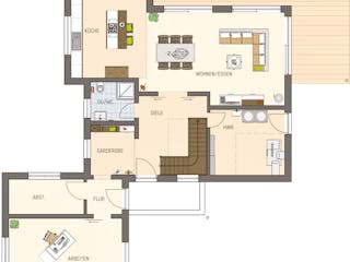 Fertighaus MH Gießen - ALTERO von FingerHaus Schlüsselfertig ab 581422€, Cubushaus Grundriss 1