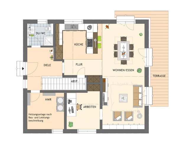 Fertighaus ARTIS 300 S130 von FingerHaus Schlüsselfertig ab 361764€, Satteldach-Klassiker Grundriss 1