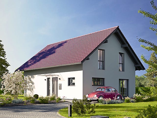 Fertighaus JUNO 401 S100 von FingerHaus Schlüsselfertig ab 356714€, Satteldach-Klassiker Außenansicht 1