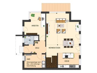 Fertighaus MH Kassel - MEDLEY 3.0 300 B W von FingerHaus Schlüsselfertig ab 440508€, Stadtvilla Grundriss 1