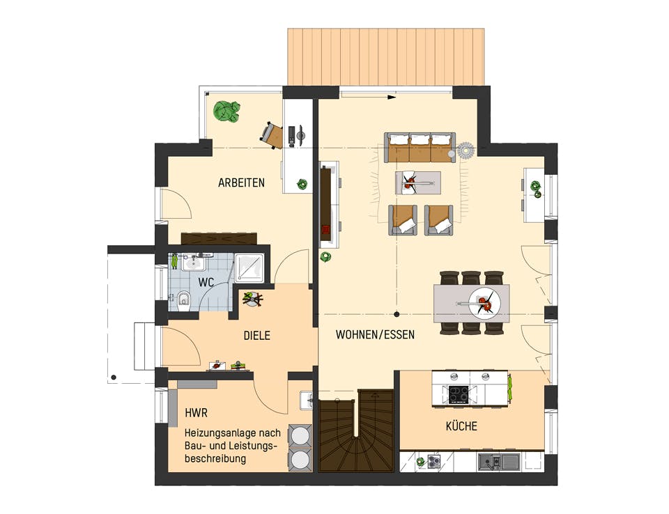 Fertighaus MH Kassel - MEDLEY 3.0 300 B W von FingerHaus Schlüsselfertig ab 430993€, Stadtvilla Grundriss 1