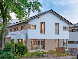 Fertighaus MH Fellbach - MEDLEY 3.0 300 B von FingerHaus Schlüsselfertig ab 498258€, Satteldach-Klassiker Außenansicht 1