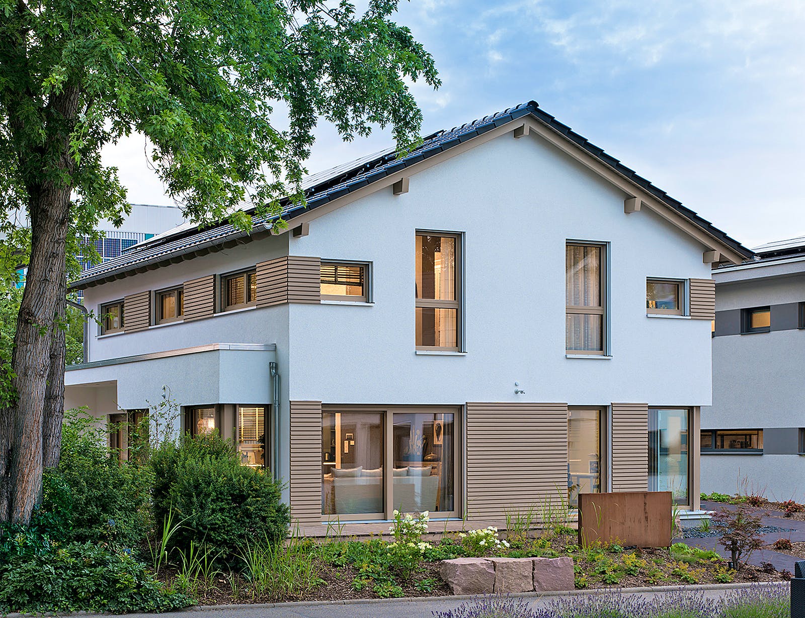 Fertighaus MH Fellbach - MEDLEY 3.0 300 B von FingerHaus Schlüsselfertig ab 460837€, Satteldach-Klassiker Außenansicht 1