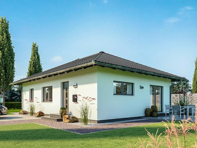 Fertighaus NIVO 80 W von FingerHaus Schlüsselfertig ab 265651€, Bungalow Außenansicht 1