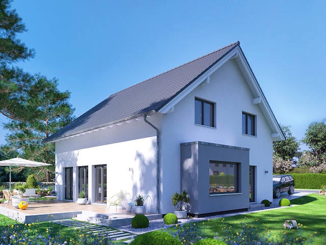 Fertighaus SENTO 400 A S130 von FingerHaus Schlüsselfertig ab 373236€, Satteldach-Klassiker Außenansicht 1