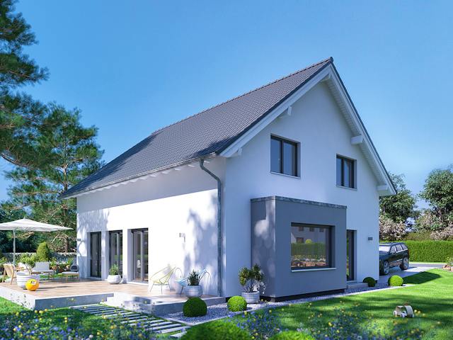 Fertighaus SENTO 400 A S130 von FingerHaus Schlüsselfertig ab 398232€, Satteldach-Klassiker Außenansicht 1