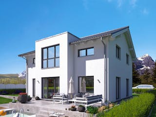 Fertighaus SENTO 403 D S215 von FingerHaus Schlüsselfertig ab 429702€, Satteldach-Klassiker Außenansicht 1