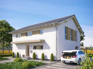 Fertighaus SENTO 504 K S130 von FingerHaus Schlüsselfertig ab 407310€, Satteldach-Klassiker Außenansicht 1