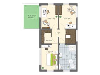 Fertighaus MH Fulda - TALO von FingerHaus Schlüsselfertig ab 428437€, Grundriss 2