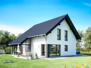 Fertighaus VIO 200 S130 WG von FingerHaus Schlüsselfertig ab 368034€, Satteldach-Klassiker Außenansicht 1
