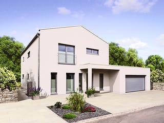 Fertighaus Arbaro von Fingerhut Haus Schlüsselfertig ab 564802€, Satteldach-Klassiker Außenansicht 1