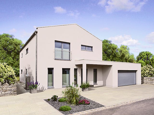 Fertighaus Arbaro von Fingerhut Haus Schlüsselfertig ab 564802€, Satteldach-Klassiker Außenansicht 1 Fertighaus Arbaro von Fingerhut Haus Schlüsselfertig ab 564802€, Satteldach-Klassiker Außenansicht 1