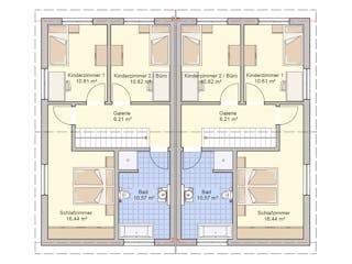 Fertighaus Duett 114 von Fingerhut Haus Schlüsselfertig ab 368872€, Satteldach-Klassiker Grundriss 2