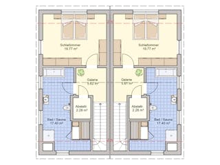 Fertighaus Duett 96 von Fingerhut Haus Schlüsselfertig ab 329789€, Satteldach-Klassiker Grundriss 2