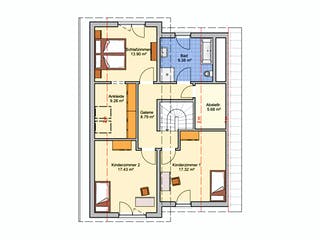 Fertighaus Granda von Fingerhut Haus Schlüsselfertig ab 474400€, Pultdachhaus Grundriss 2