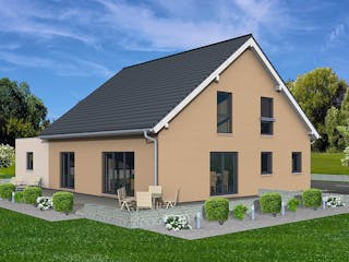 Fertighaus Junto 224 von Fingerhut Haus Schlüsselfertig ab 653374€, Satteldach-Klassiker Außenansicht 2