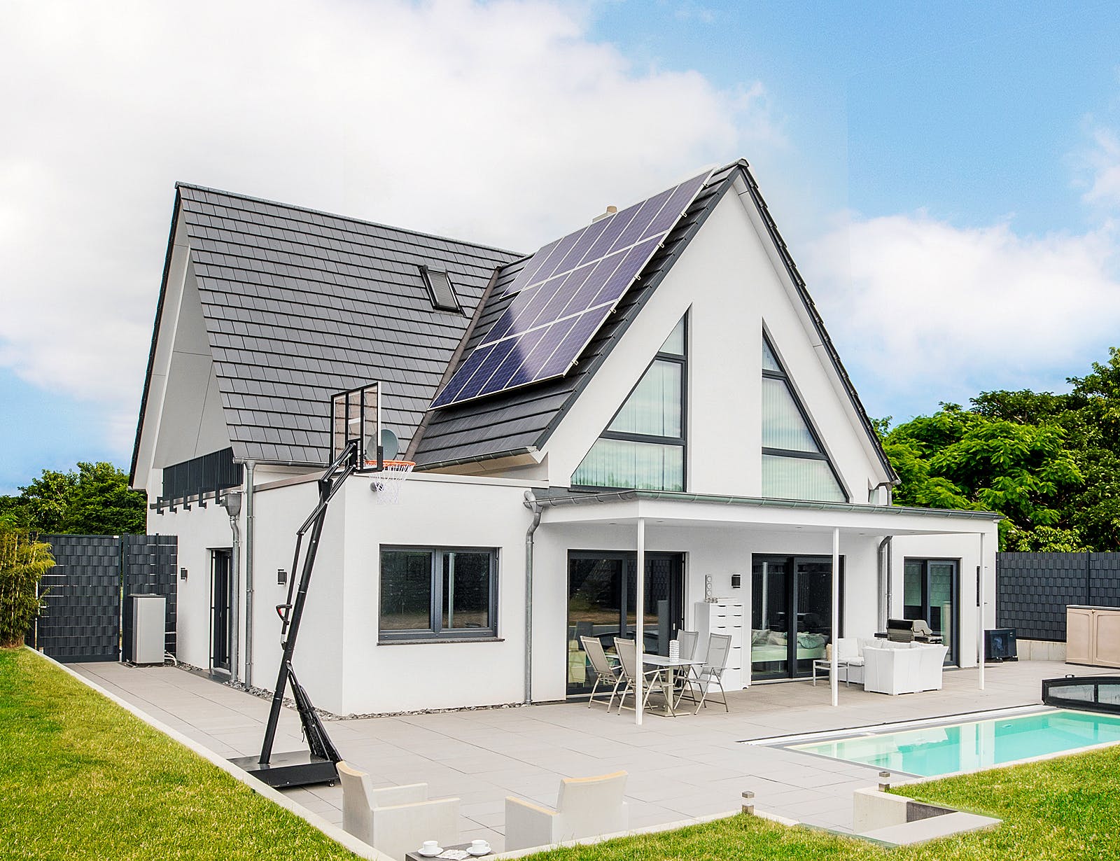 Fertighaus Klino von FINGERHUT-HAUS Schlüsselfertig ab 879506€, Satteldach-Klassiker Außenansicht 2