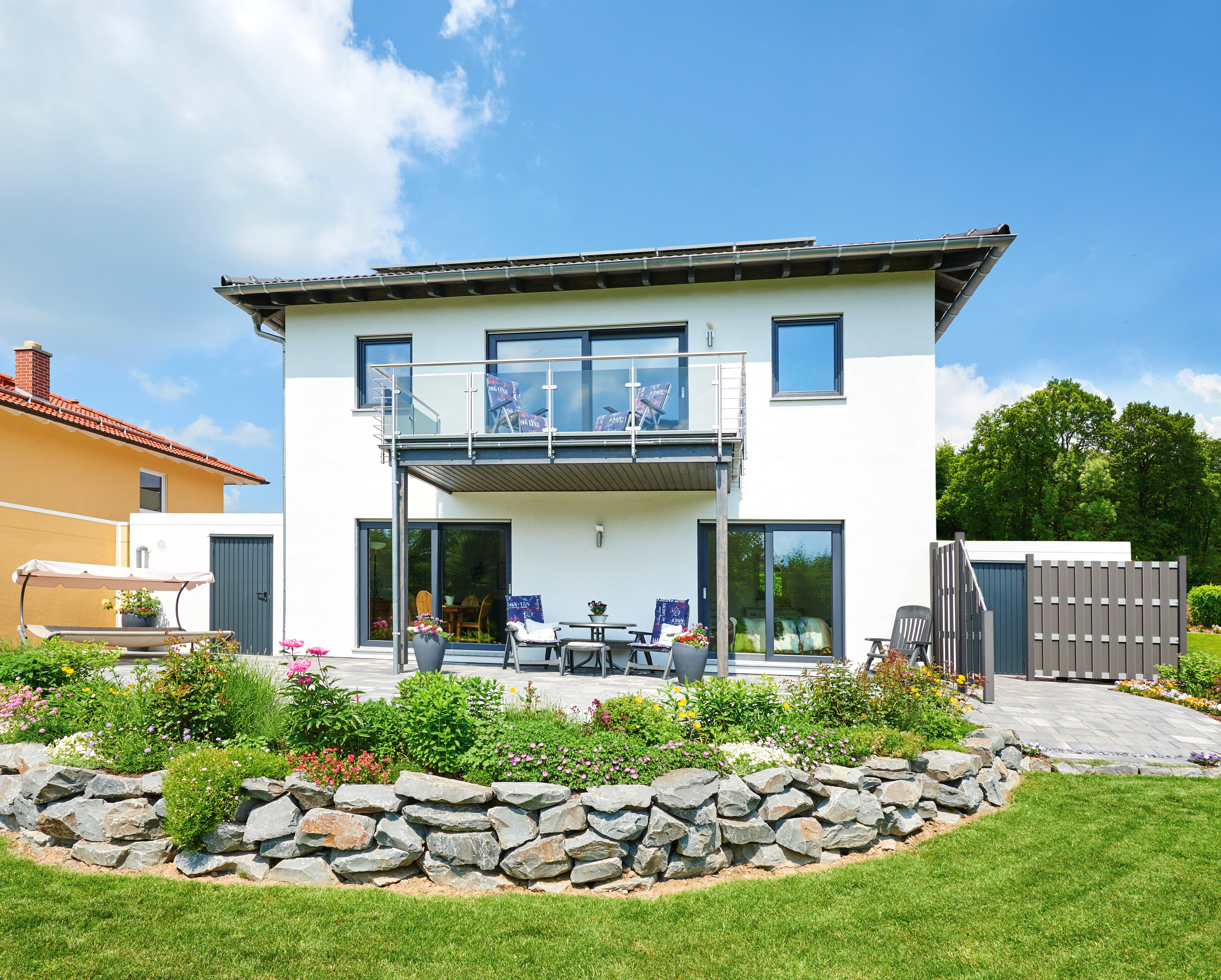 Fertighaus Komforta von FINGERHUT-HAUS Schlüsselfertig ab 485704€, Stadtvilla Außenansicht 2