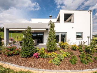 Fertighaus Lageto von Fingerhut Haus Schlüsselfertig ab 684475€, Cubushaus Außenansicht 3