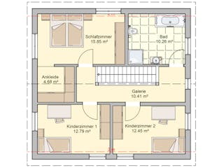 Fertighaus London von Fingerhut Haus Schlüsselfertig ab 407895€, Satteldach-Klassiker Grundriss 2