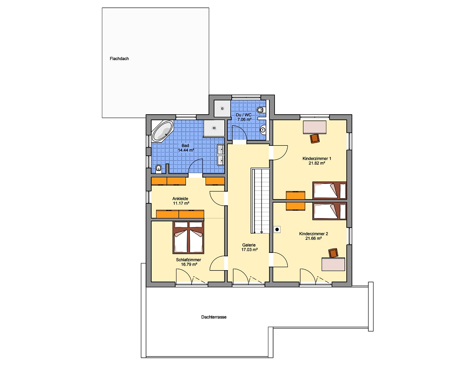Fertighaus Matene von FINGERHUT-HAUS Schlüsselfertig ab 670046€, Stadtvilla Grundriss 2
