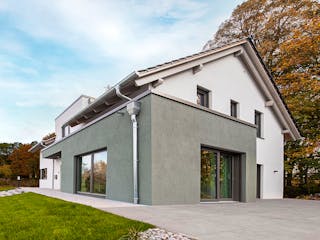 Fertighaus Bad Vilbel - Musterhaus von Fingerhut Haus Schlüsselfertig ab 593766€, Satteldach-Klassiker Außenansicht 3