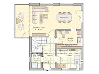 Fertighaus Stockholm von Fingerhut Haus Schlüsselfertig ab 400631€, Satteldach-Klassiker Grundriss 1