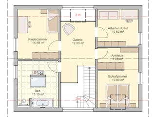 Fertighaus Wien von Fingerhut Haus Schlüsselfertig ab 440011€, Satteldach-Klassiker Grundriss 2