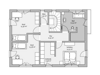 Fertighaus Modern 152 von FischerHaus Schlüsselfertig ab 637770€, Satteldach-Klassiker Grundriss 2