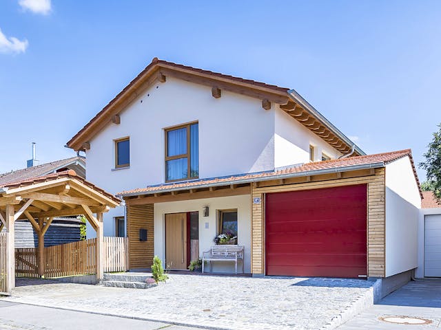 Fertighaus Modern 210 von FischerHaus Schlüsselfertig ab 526396€, Satteldach-Klassiker Außenansicht 1 Fertighaus Modern 210 von FischerHaus Schlüsselfertig ab 526396€, Satteldach-Klassiker Außenansicht 1