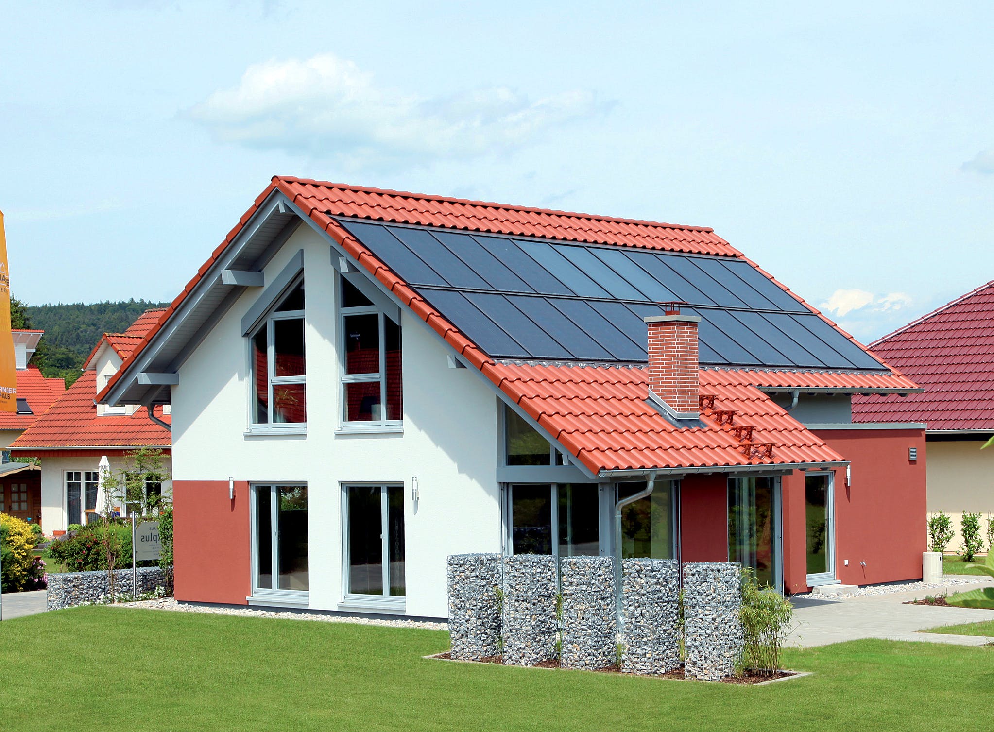 Fertighaus MH Marburg - frei geplant - FLAIRplus von FingerHaus Schlüsselfertig ab 395808€, Außenansicht 2
