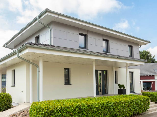 Fertighaus Florenzo - MH Bad Vilbel von Büdenbender Hausbau, Stadtvilla Außenansicht 1 Fertighaus Florenzo - MH Bad Vilbel von Büdenbender Hausbau, Stadtvilla Außenansicht 1