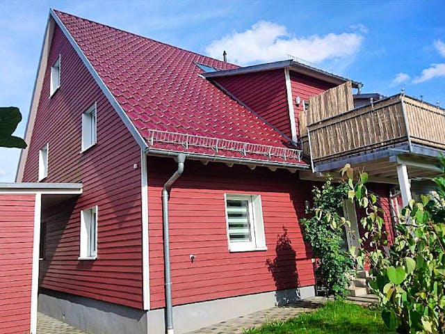 Fertighaus Haus Lohr von Holzbau Freisinger, Satteldach-Klassiker Außenansicht 1