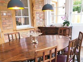 Fertighaus Alte Schmiede von Fuhrberger Zimmerei Betriebsges. mbH, Fachwerk Innenansicht 4