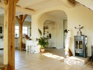 Fertighaus Klein Hansdorf von Fuhrberger Zimmerei Betriebsges. mbH, Fachwerk Innenansicht 5