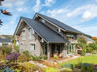 Blockhaus Felsblick von Fullwood Wohnblockhaus Ausbauhaus ab 430000€, Blockhaus Außenansicht 4