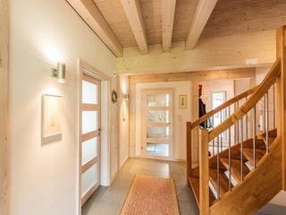 Blockhaus Felsblick von Fullwood Wohnblockhaus Ausbauhaus ab 430000€, Blockhaus Innenansicht 10