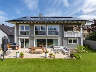 Blockhaus Heidelberg von Fullwood Wohnblockhaus Ausbauhaus ab 640000€, Blockhaus Außenansicht 1