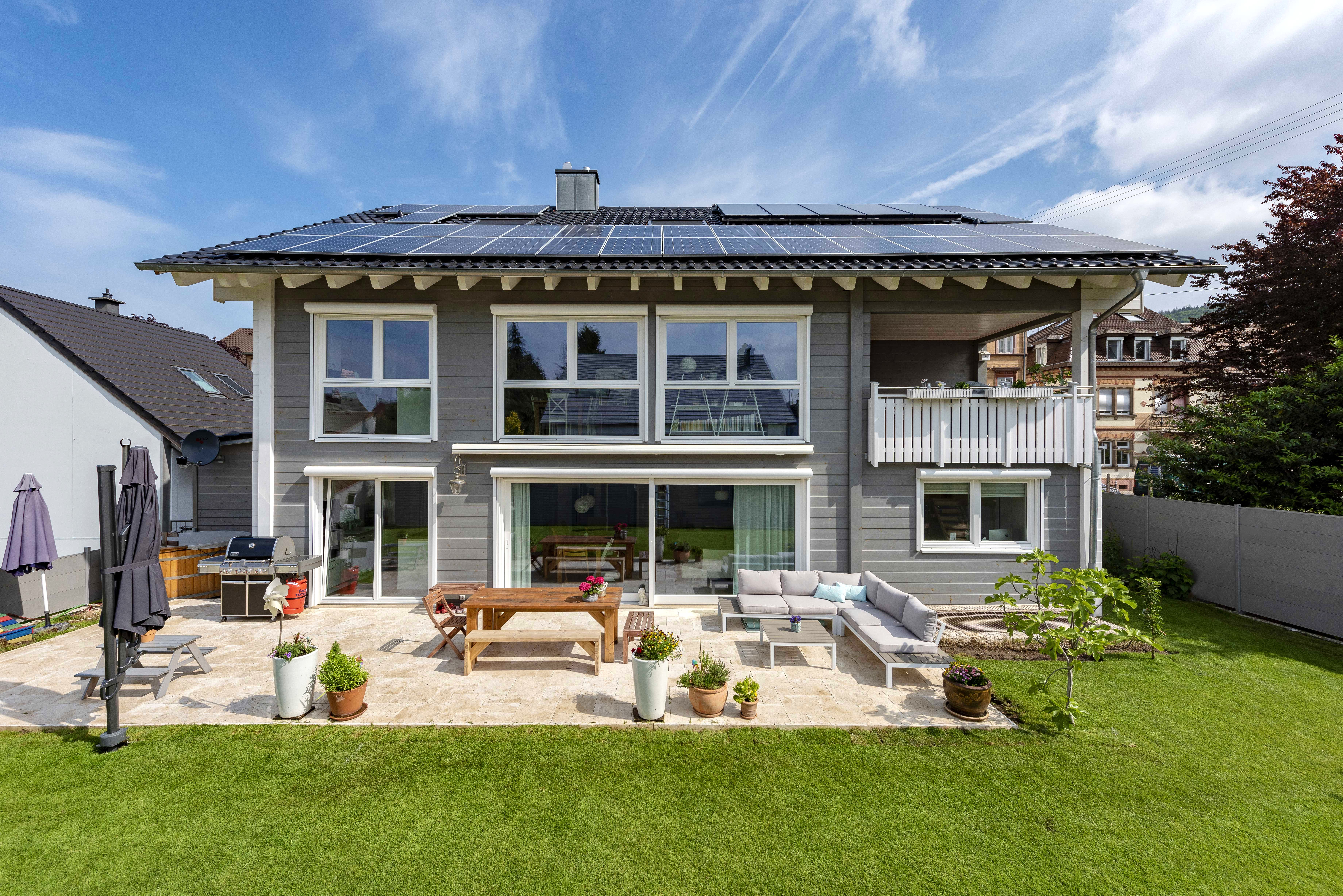 Blockhaus Heidelberg von Fullwood Wohnblockhaus Ausbauhaus ab 390000€, Blockhaus Außenansicht 1