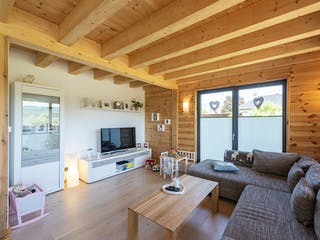 Blockhaus Köterbergblick von Fullwood Wohnblockhaus Ausbauhaus ab 190000€, Blockhaus Innenansicht 1